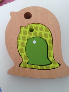 puzzle en bois pour bébé en forme d'oiseau