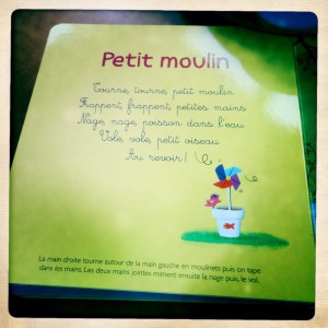 Comptines et jeux de doigts petit moulin
