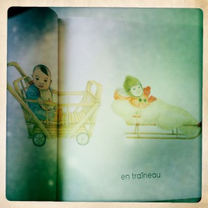 Que fais tu bébé livre pour enfants illustration 2 poussette