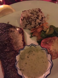 Diner croisiere sur la Seine avec le bateau le Calife plat poisson